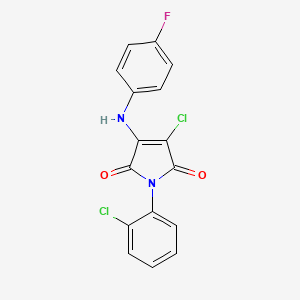 3-Chloro-1-(2-chlorophenyl)-4-(4-fluoroanilino)-1H-pyrrole-2,5-dione