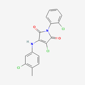 3-chloro-4-[(3-chloro-4-methylphenyl)amino]-1-(2-chlorophenyl)-1H-pyrrole-2,5-dione