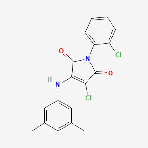 3-chloro-1-(2-chlorophenyl)-4-[(3,5-dimethylphenyl)amino]-1H-pyrrole-2,5-dione