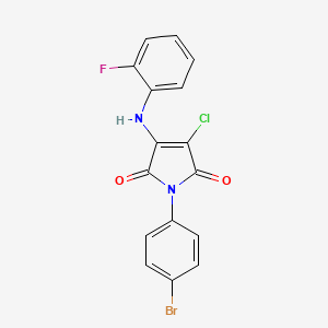 1-(4-Bromophenyl)-3-chloro-4-(2-fluoroanilino)pyrrole-2,5-dione