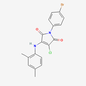 1-(4-BROMOPHENYL)-3-CHLORO-4-[(2,4-DIMETHYLPHENYL)AMINO]-2,5-DIHYDRO-1H-PYRROLE-2,5-DIONE