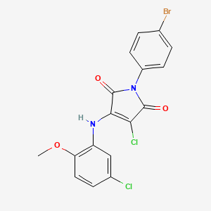 1-(4-bromophenyl)-3-chloro-4-[(5-chloro-2-methoxyphenyl)amino]-1H-pyrrole-2,5-dione