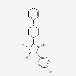 1-(4-BROMOPHENYL)-3-CHLORO-4-(4-PHENYLPIPERAZIN-1-YL)-2,5-DIHYDRO-1H-PYRROLE-2,5-DIONE