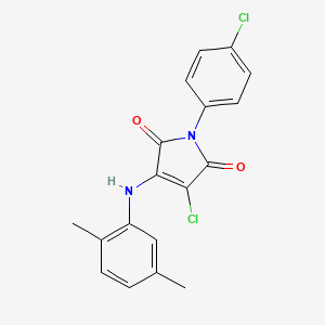 3-CHLORO-1-(4-CHLOROPHENYL)-4-[(2,5-DIMETHYLPHENYL)AMINO]-2,5-DIHYDRO-1H-PYRROLE-2,5-DIONE