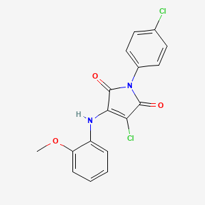 3-chloro-1-(4-chlorophenyl)-4-[(2-methoxyphenyl)amino]-1H-pyrrole-2,5-dione