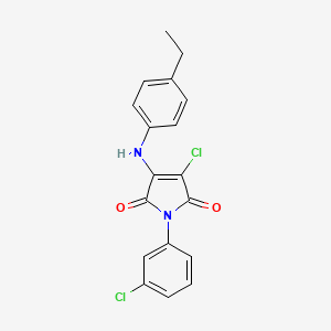 3-CHLORO-1-(3-CHLOROPHENYL)-4-[(4-ETHYLPHENYL)AMINO]-2,5-DIHYDRO-1H-PYRROLE-2,5-DIONE