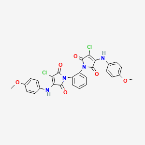 1,1'-(1,2-phenylene)bis{3-chloro-4-[(4-methoxyphenyl)amino]-1H-pyrrole-2,5-dione}