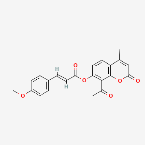 8-acetyl-4-methyl-2-oxochromen-7-yl (2E)-3-(4-methoxyphenyl)prop-2-enoate