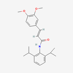 molecular formula C23H29NO3 B3584323 N-(2,6-diisopropylphenyl)-3-(3,4-dimethoxyphenyl)acrylamide 