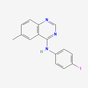 molecular formula C15H12IN3 B3584337 N-(4-iodophenyl)-6-methylquinazolin-4-amine 