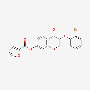 [3-(2-Bromophenoxy)-4-oxochromen-7-yl] furan-2-carboxylate