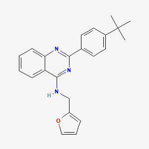 molecular formula C23H23N3O B3584353 2-(4-TERT-BUTYLPHENYL)-N-[(FURAN-2-YL)METHYL]QUINAZOLIN-4-AMINE 