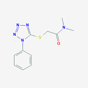 molecular formula C11H13N5OS B358438 N,N-dimethyl-2-(1-phenyltetrazol-5-yl)sulfanylacetamide CAS No. 412004-30-9