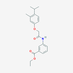 ETHYL 3-{2-[3-METHYL-4-(PROPAN-2-YL)PHENOXY]ACETAMIDO}BENZOATE