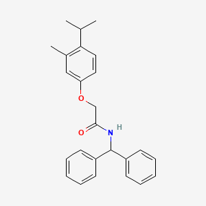 molecular formula C25H27NO2 B3584405 N-benzhydryl-2-(3-methyl-4-propan-2-ylphenoxy)acetamide 