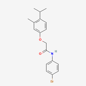 molecular formula C18H20BrNO2 B3584418 N-(4-bromophenyl)-2-(4-isopropyl-3-methylphenoxy)acetamide 