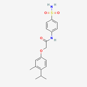 2-(3-methyl-4-propan-2-ylphenoxy)-N-(4-sulfamoylphenyl)acetamide