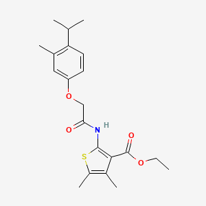 ethyl 2-{[(4-isopropyl-3-methylphenoxy)acetyl]amino}-4,5-dimethyl-3-thiophenecarboxylate