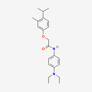 N-[4-(diethylamino)phenyl]-2-[3-methyl-4-(propan-2-yl)phenoxy]acetamide