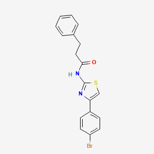 N-[4-(4-bromophenyl)-1,3-thiazol-2-yl]-3-phenylpropanamide