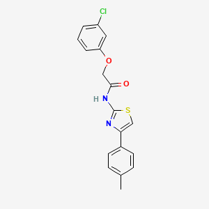 2-(3-chlorophenoxy)-N-[4-(4-methylphenyl)-1,3-thiazol-2-yl]acetamide