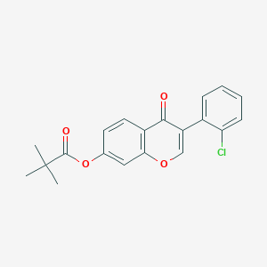 [3-(2-Chlorophenyl)-4-oxochromen-7-yl] 2,2-dimethylpropanoate