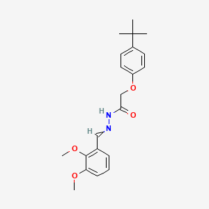 molecular formula C21H26N2O4 B3584495 2-(4-tert-butylphenoxy)-N'-(2,3-dimethoxybenzylidene)acetohydrazide 