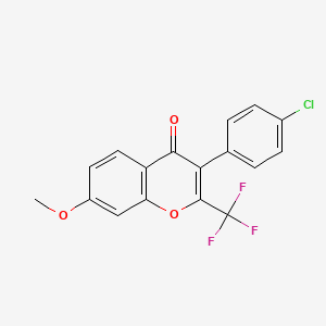 3-(4-chlorophenyl)-7-methoxy-2-(trifluoromethyl)-4H-chromen-4-one