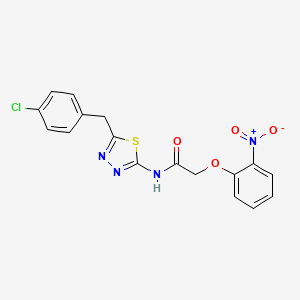 N-[5-(4-chlorobenzyl)-1,3,4-thiadiazol-2-yl]-2-(2-nitrophenoxy)acetamide