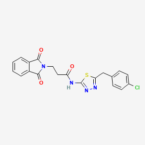 N-[(2Z)-5-(4-chlorobenzyl)-1,3,4-thiadiazol-2(3H)-ylidene]-3-(1,3-dioxo-1,3-dihydro-2H-isoindol-2-yl)propanamide