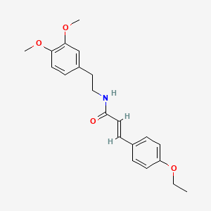 molecular formula C21H25NO4 B3584573 N-[2-(3,4-dimethoxyphenyl)ethyl]-3-(4-ethoxyphenyl)acrylamide 