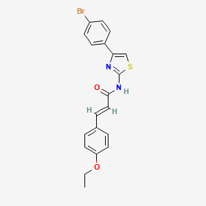 N-[4-(4-bromophenyl)-1,3-thiazol-2-yl]-3-(4-ethoxyphenyl)acrylamide