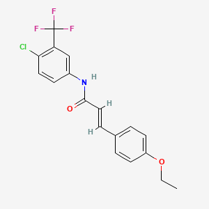 (E)-N-(4-chloro-3-(trifluoromethyl)phenyl)-3-(4-ethoxyphenyl)acrylamide