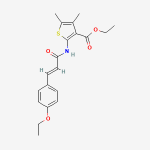 ETHYL 2-[(2E)-3-(4-ETHOXYPHENYL)PROP-2-ENAMIDO]-4,5-DIMETHYLTHIOPHENE-3-CARBOXYLATE