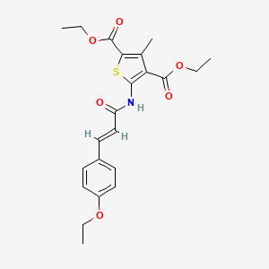 diethyl 5-{[(2E)-3-(4-ethoxyphenyl)prop-2-enoyl]amino}-3-methylthiophene-2,4-dicarboxylate