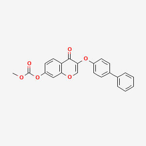 3-(4-biphenylyloxy)-4-oxo-4H-chromen-7-yl methyl carbonate