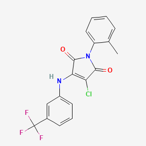 3-chloro-1-(2-methylphenyl)-4-{[3-(trifluoromethyl)phenyl]amino}-1H-pyrrole-2,5-dione