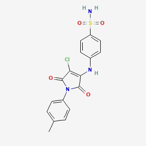 4-{[4-CHLORO-1-(4-METHYLPHENYL)-2,5-DIOXO-2,5-DIHYDRO-1H-PYRROL-3-YL]AMINO}BENZENE-1-SULFONAMIDE