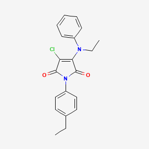 3-chloro-1-(4-ethylphenyl)-4-[ethyl(phenyl)amino]-1H-pyrrole-2,5-dione