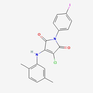 3-chloro-4-[(2,5-dimethylphenyl)amino]-1-(4-iodophenyl)-1H-pyrrole-2,5-dione