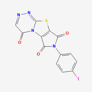 4-(4-iodophenyl)-7-thia-1,4,9,10-tetrazatricyclo[6.4.0.02,6]dodeca-2(6),8,10-triene-3,5,12-trione