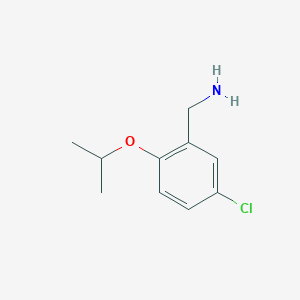 molecular formula C10H14ClNO B358471 (5-Chloro-2-isopropoxybenzyl)amine CAS No. 1094273-44-5