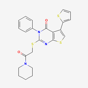 2-{[2-oxo-2-(piperidin-1-yl)ethyl]sulfanyl}-3-phenyl-5-(thiophen-2-yl)thieno[2,3-d]pyrimidin-4(3H)-one