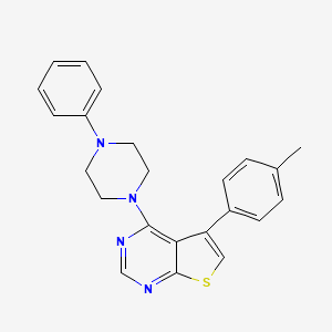 5-(4-methylphenyl)-4-(4-phenyl-1-piperazinyl)thieno[2,3-d]pyrimidine