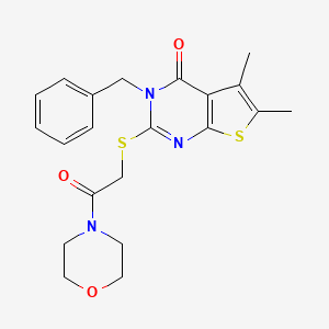 3-benzyl-5,6-dimethyl-2-{[2-(4-morpholinyl)-2-oxoethyl]thio}thieno[2,3-d]pyrimidin-4(3H)-one