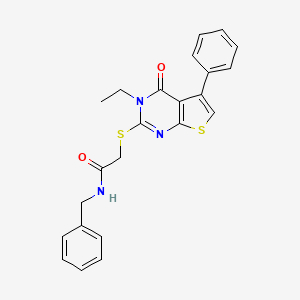 N-benzyl-2-[(3-ethyl-4-oxo-5-phenyl-3,4-dihydrothieno[2,3-d]pyrimidin-2-yl)thio]acetamide