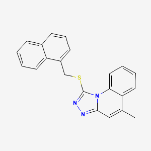 molecular formula C22H17N3S B3584792 5-Methyl-1-(naphthalen-1-ylmethylsulfanyl)-[1,2,4]triazolo[4,3-a]quinoline 