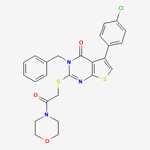 3-benzyl-5-(4-chlorophenyl)-2-{[2-(morpholin-4-yl)-2-oxoethyl]sulfanyl}thieno[2,3-d]pyrimidin-4(3H)-one