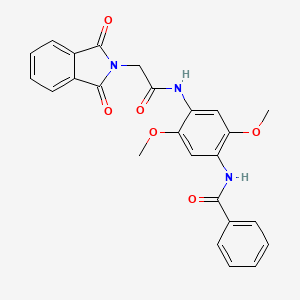 N-(4-{[2-(1,3-DIOXO-1,3-DIHYDRO-2H-ISOINDOL-2-YL)ACETYL]AMINO}-2,5-DIMETHOXYPHENYL)BENZAMIDE