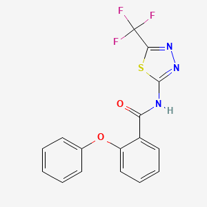 2-phenoxy-N-[5-(trifluoromethyl)-1,3,4-thiadiazol-2-yl]benzamide